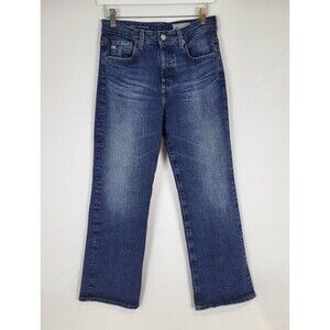 AG Adriano Goldschmied Kinsley High Rise Pop Crop Jeans 28 Button Fly